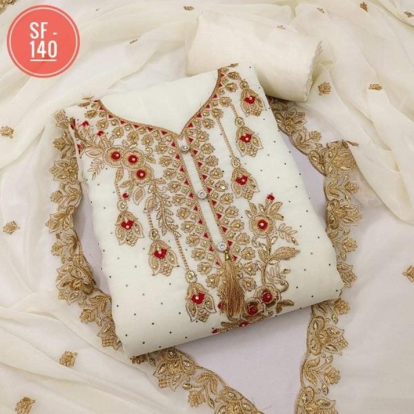 Embroidary Georjet Three Piece - Image 5