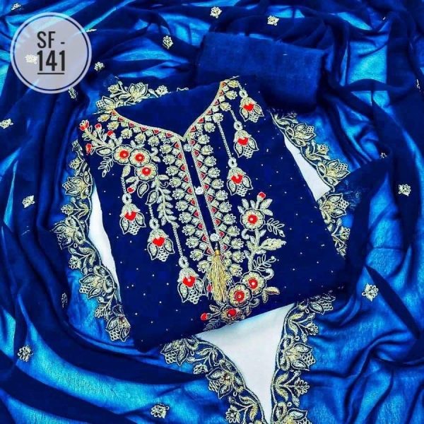 Embroidary Georjet Three Piece - Image 2