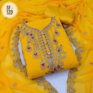 Embroidary Georjet Three Piece