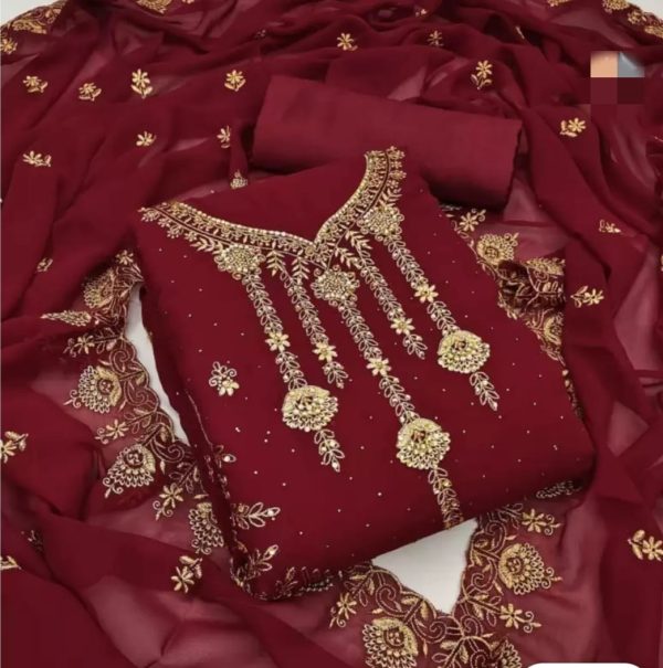 Embroidary Georjet Three Piece - Image 9