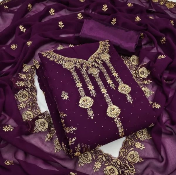 Embroidary Georjet Three Piece - Image 10